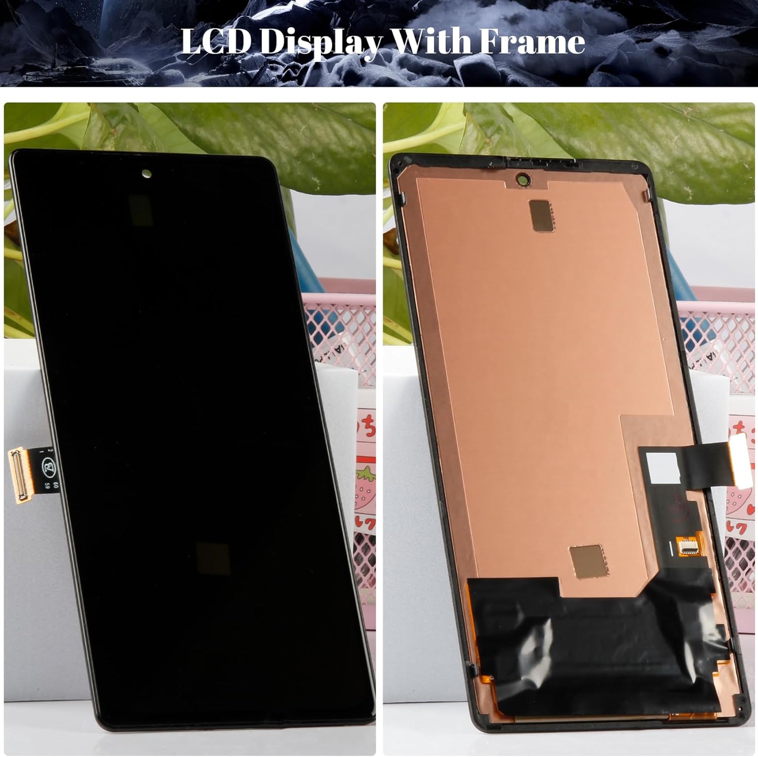 OLED for Google Pixel 6 Screen Replacement for Google Pixel 6 LCD Digitizer for Google Pixel 6 Touch Screen Display Assembly Repair Kits with Frame GB7N6 G9S9B16 (with Fingerprint, Not Original)