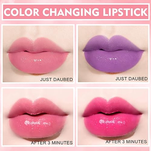 Miniatura 3 de NVLEPTAP Lápiz labial que cambia de color, mate, juego de lápices labiales perezosos, impermeable, de larga duración, antiadherente, lápiz labial