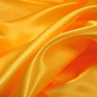 Charmeuse Satin Yellow Fabric, 60" Wide, Silky, for Wedding,Bridal,Decoration, Fashion,Apparel Crafts by 1Yard