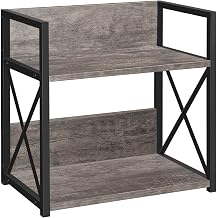 YINMIT Kitchen Countertop Organizer,Spice Rack,Coffee Bar Shelf Organizer | 2-Tier Coffee Station,Seasoning Storage,Syrup,Mug Cup,Bottle Holder,Bathroom Vanity,Pantry,Bedroom and Office,Grey,Medium