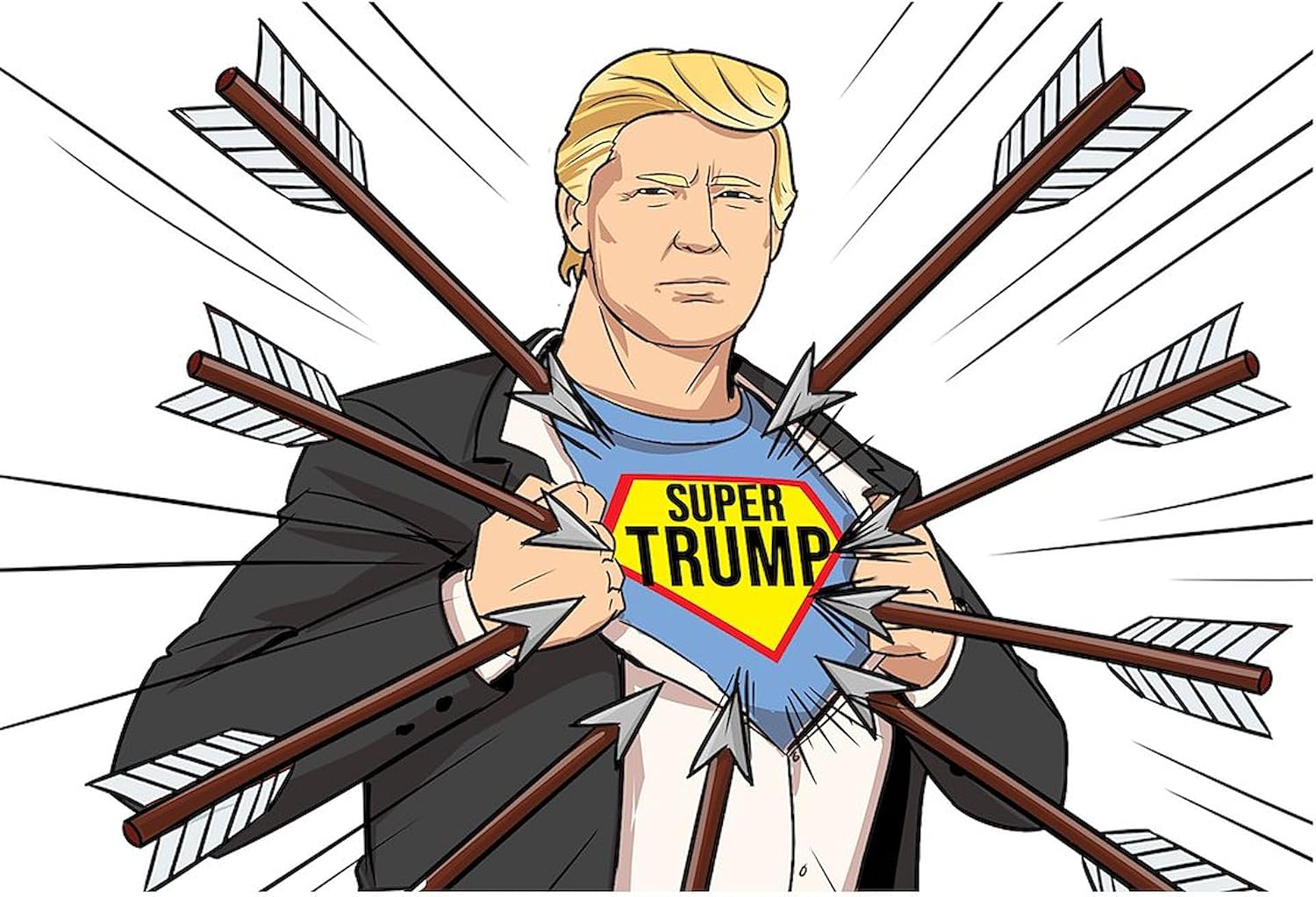 CafePress Super Trump Still Standing 8.5" x 4.5" Zipper Cosmetic Pouch