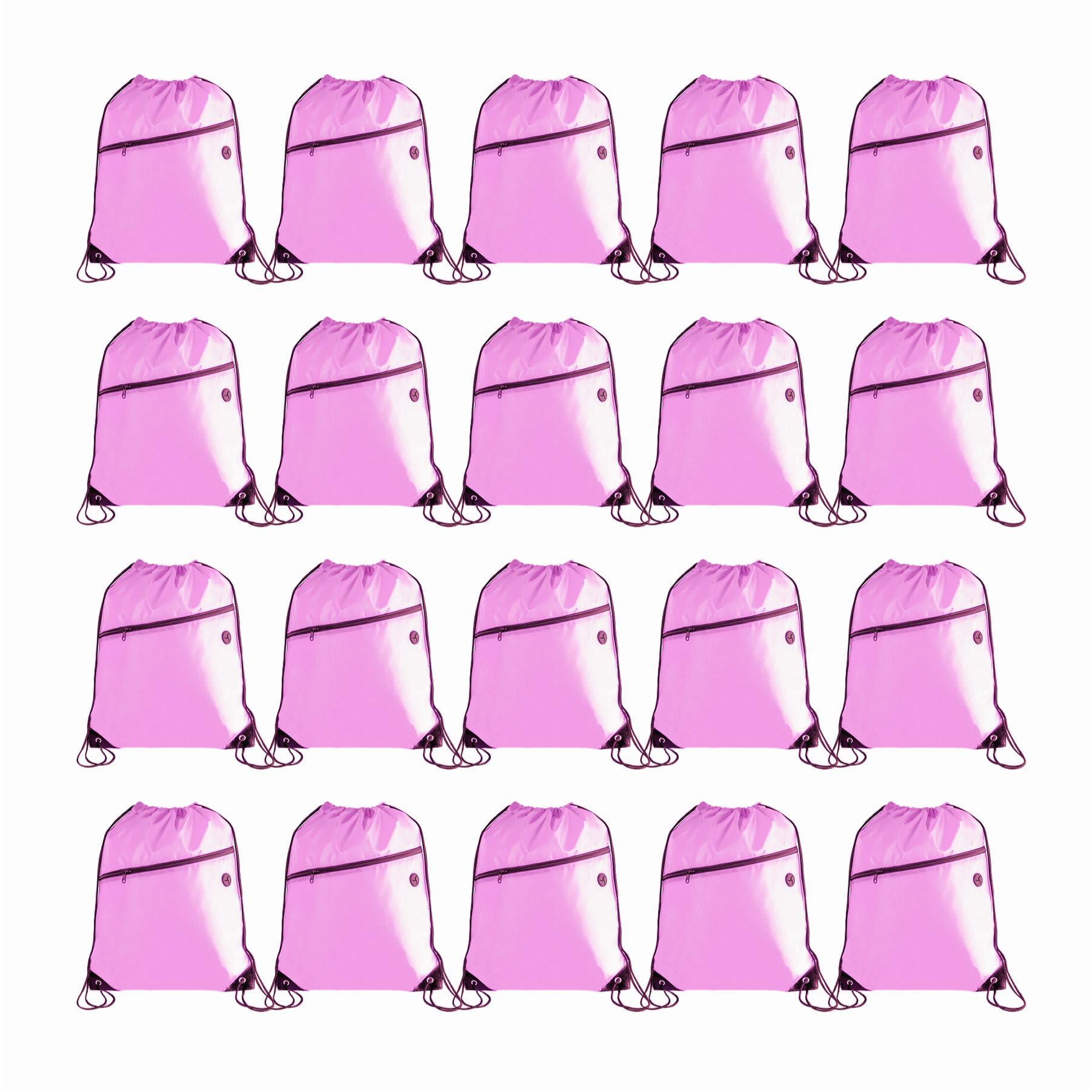 CODOBON Lightweight Drawstring Backpack with 2 Compartments Holds 14" Laptop & Shoes | Foldable |big Zip Pocket with Cable Port | Economical for Gym,