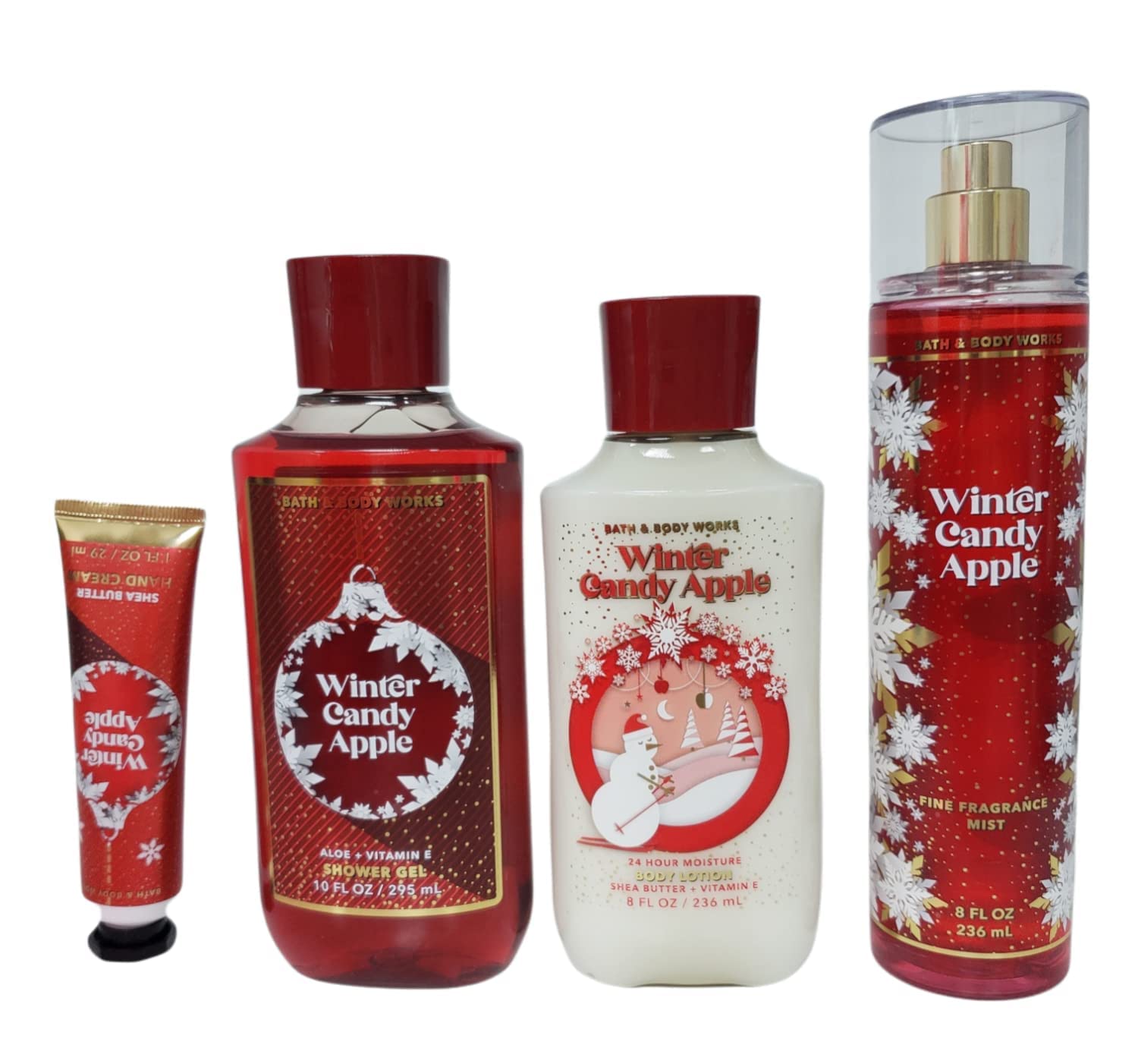 Bath Body Works Winter Candy Apple Lotion, Gel, MIst, Cream Gift Bag Set - Image 2