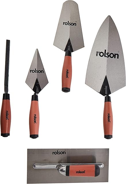 Rolson 52489 5 pc Tradesman Trowel Set