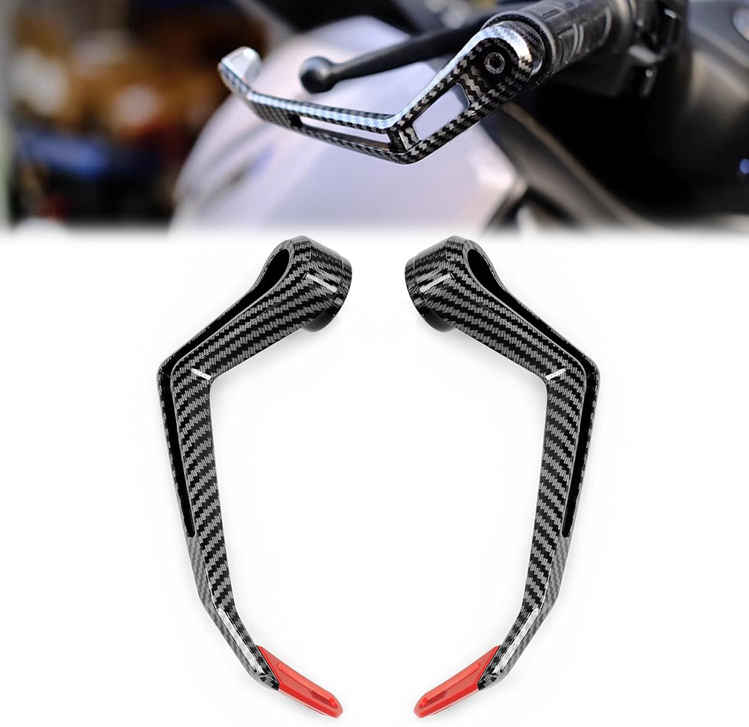 HEINMO Aluminum Handlebar Brake Clutch Lever Guards Handguard Protector for Vesp' GTS GTV Sprint Primavera 150 250 300 HPE (Red)