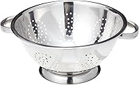 EXCELSTEEL 5 Qt Heavy Duty Stainless Steel Colander - Easy Grip Handles, Sturdy Self-Draining Base, Mirror Polished, Dishwasher Safe