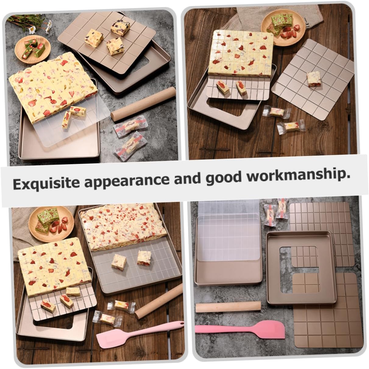 Nougat Baking Mold Set Large Metal Tray for Handmade Nougat Pastry Making Sturdy Baking Tools for DIY Desserts for Home Bakers and Kitchen Supplies