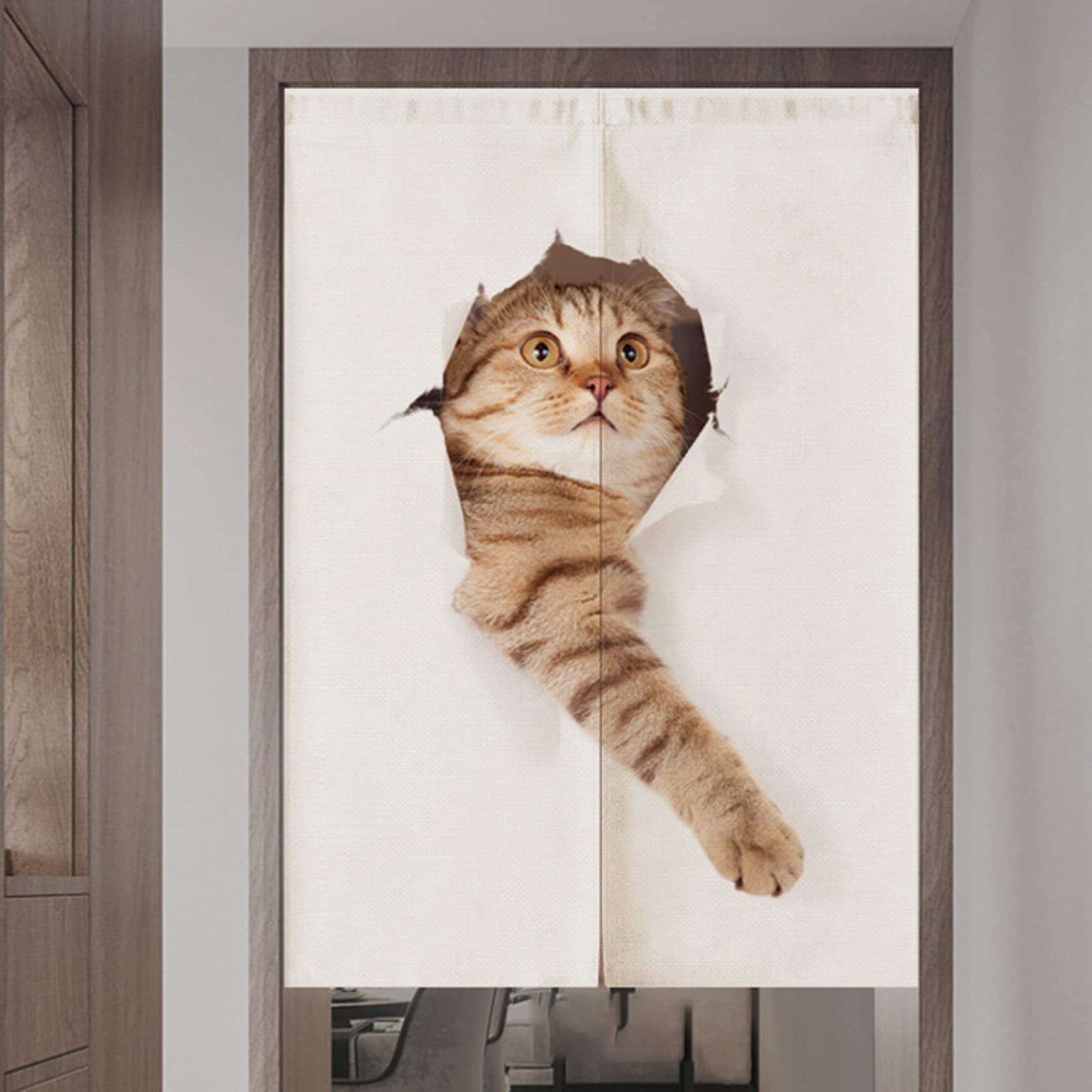 のれん 北欧柄 85×150cm 日本製 （ 暖簾 仕切り 目隠し 間仕切り 仕切 綿 コットン インテリア 北欧プリント 丈夫 通気性 カラフル 花柄  ドット柄 ） 【ベージュ】(ベージュ): リビングート ANA Mall店｜ANA Mall｜マイルが貯まる・使えるショッピングモール のれん 170cm丈 北欧 ドアカーテン 75*150cm 省エネ 間仕切り 風をふさぐ 花柄 パタパタカーテン 玄関 壁飾り 北欧