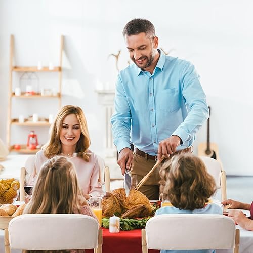 Miniatura 6 de Paquete de 4 sillas plegables con cojín, sillas plegables acolchadas de lino, sillas de comedor plegables de madera cruda, para comedores, bodas,