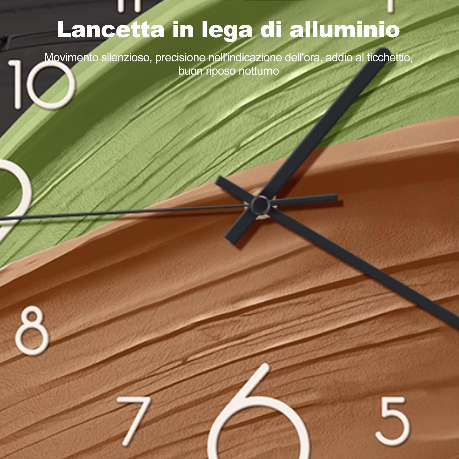 Ergocar Orologio Da Parete - Stile Moderno Alimentato a Batteria 40x28 Cm Funzionamento Silenzioso Ideale Per La Cucina La Camera Letto e Il Soggiorno