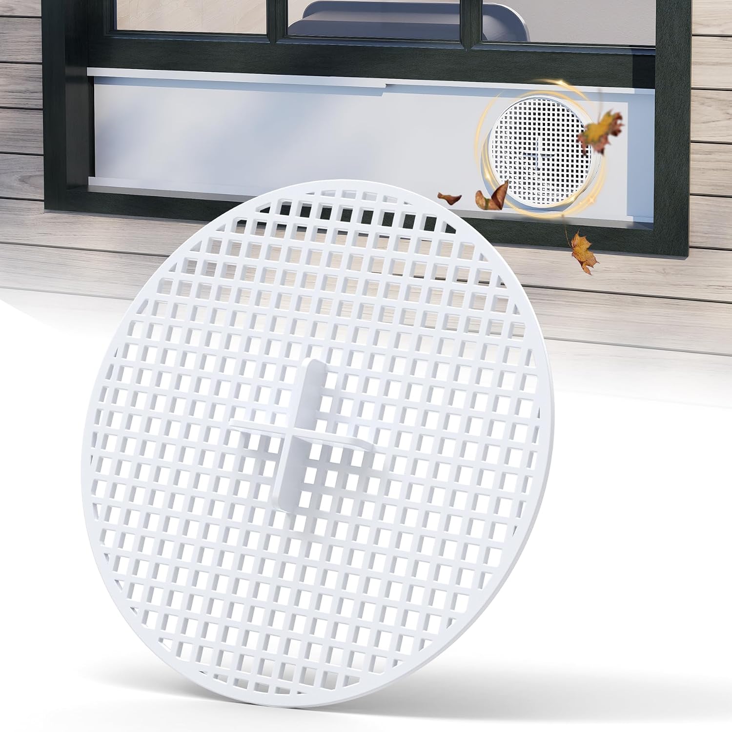 GCGOODS Leaves Guard for Portable Air Conditioner Exhaust Hose, Universal Mesh Screen to Prevent Leaves & Debris, Suitable for 5.9 Inch Diameter Exhaust Hose, Easy to Install & Clean