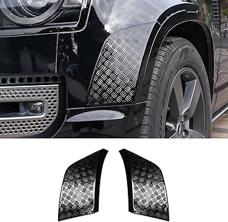 Front Wheel Arch ABS Black Body Anti-Scratch Protection Cover Trim Kit Compatible with 2020-2025 Land Rover Defender 90 110 130 Decoration Armor Sticker Trim Exterior Accessories