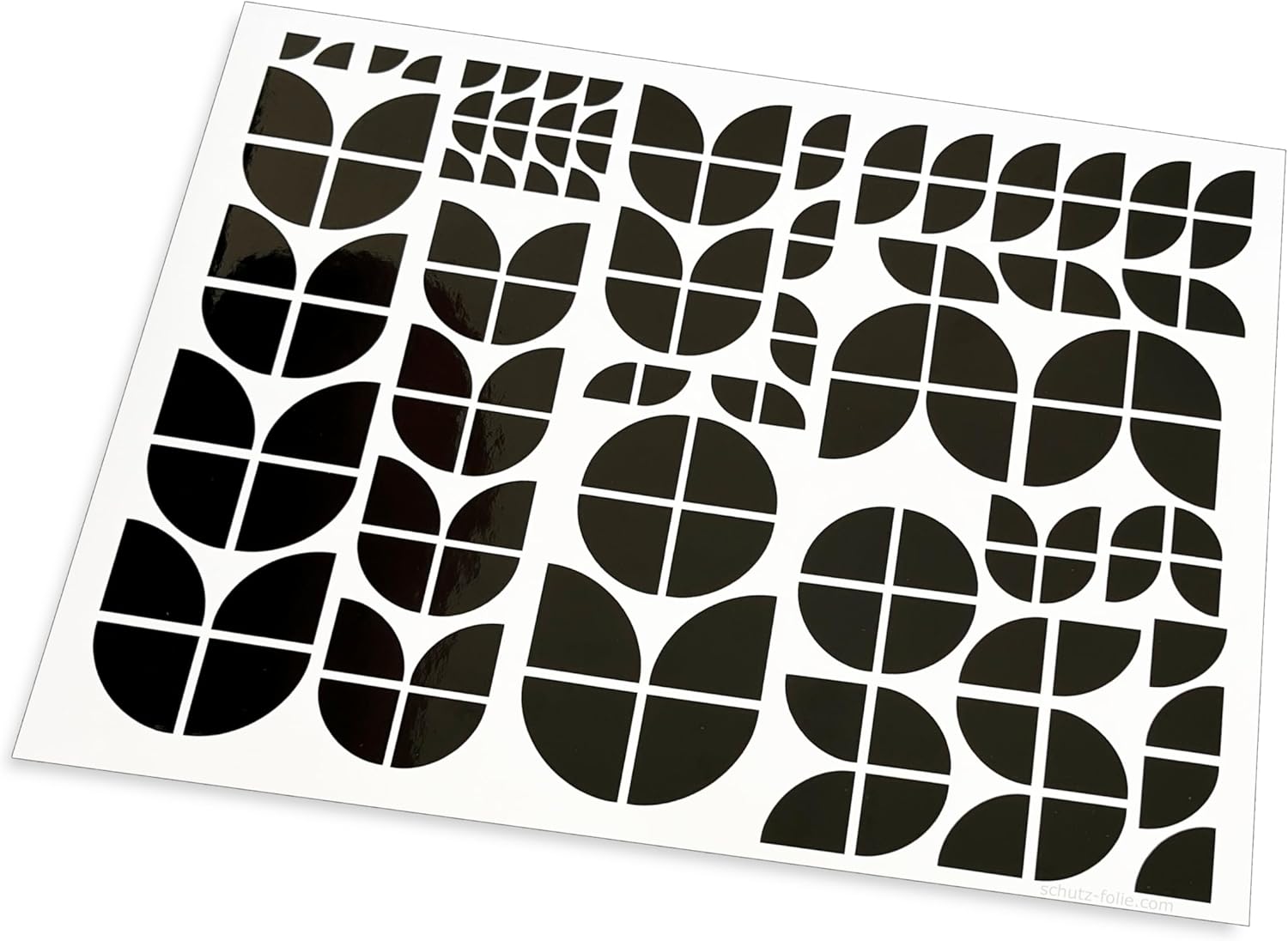 Aufkleber passend für BMW Zeichen Emblem Logo am Auto oder Motorrad 130 tlg. (schwarz glänzend)