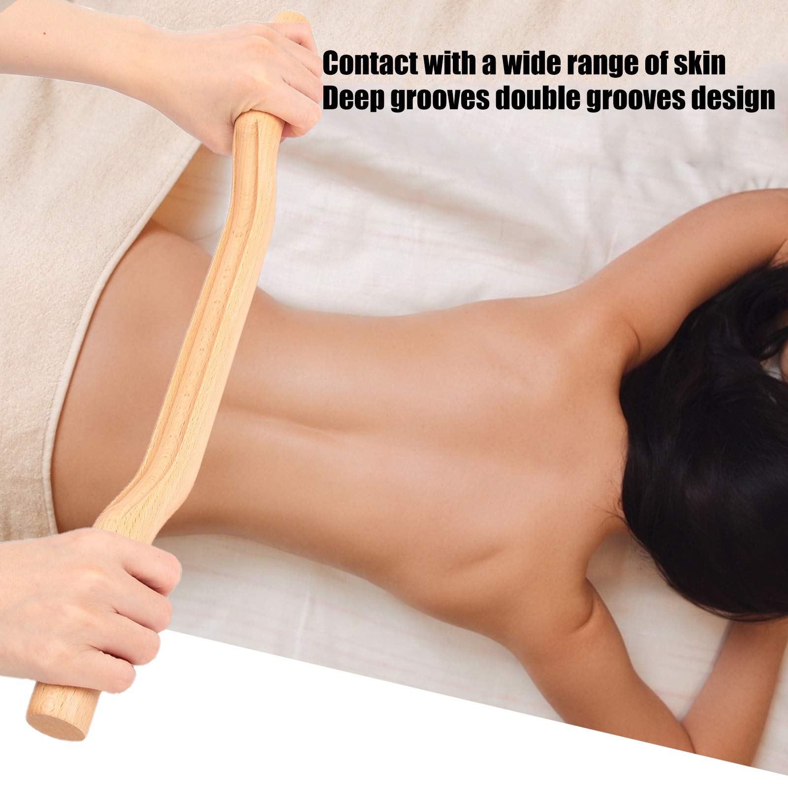 Guasha Wood Stick Massage Tool Scraping Stick Massage Roller for Back Shoulder Neck Waist Leg