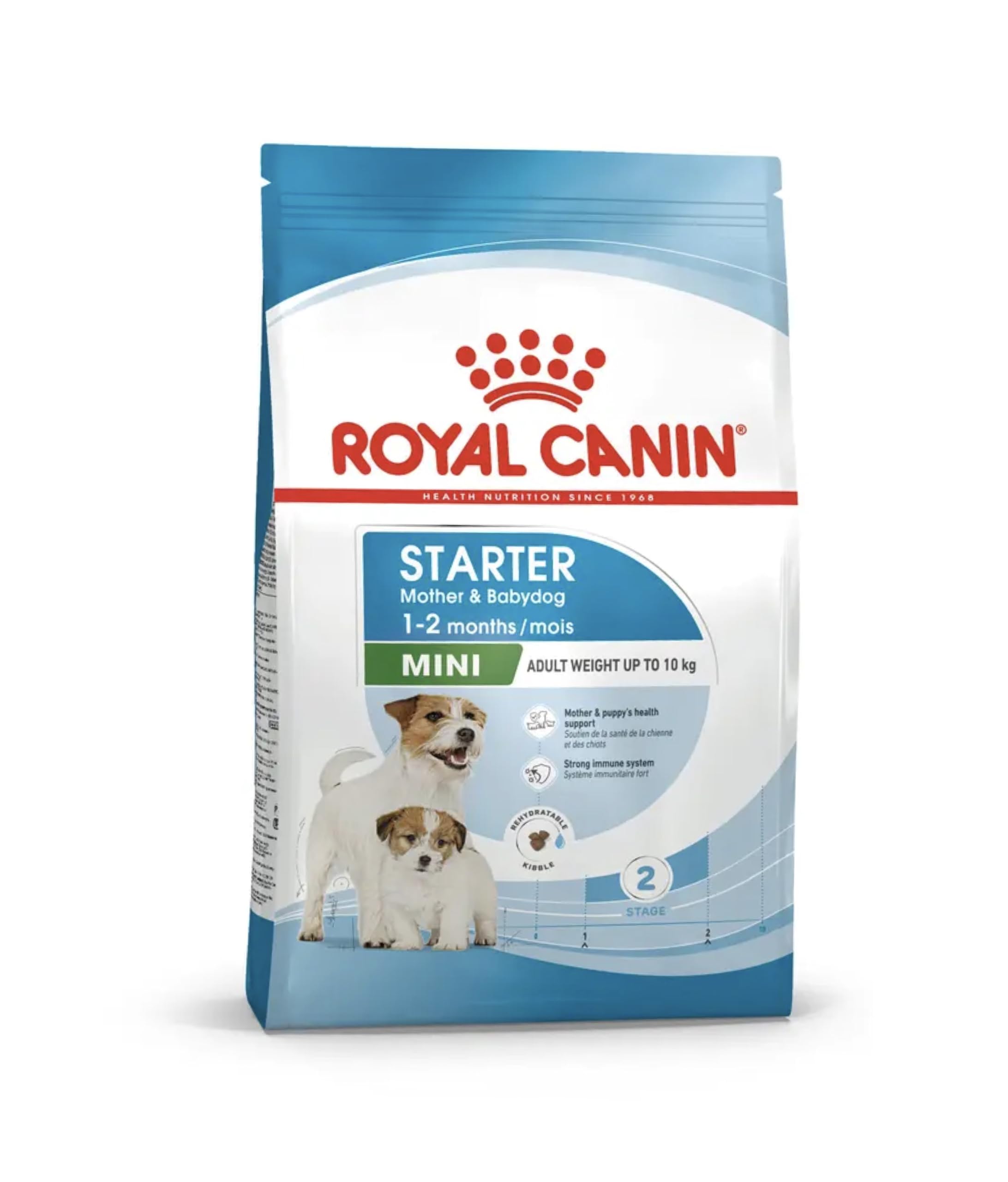 Mini Starter Cibo per Cani, Madre e Cucciolo 1-2 Mesi, Peso Adulto fino a 10 kg, 1 confezione da 8 kg