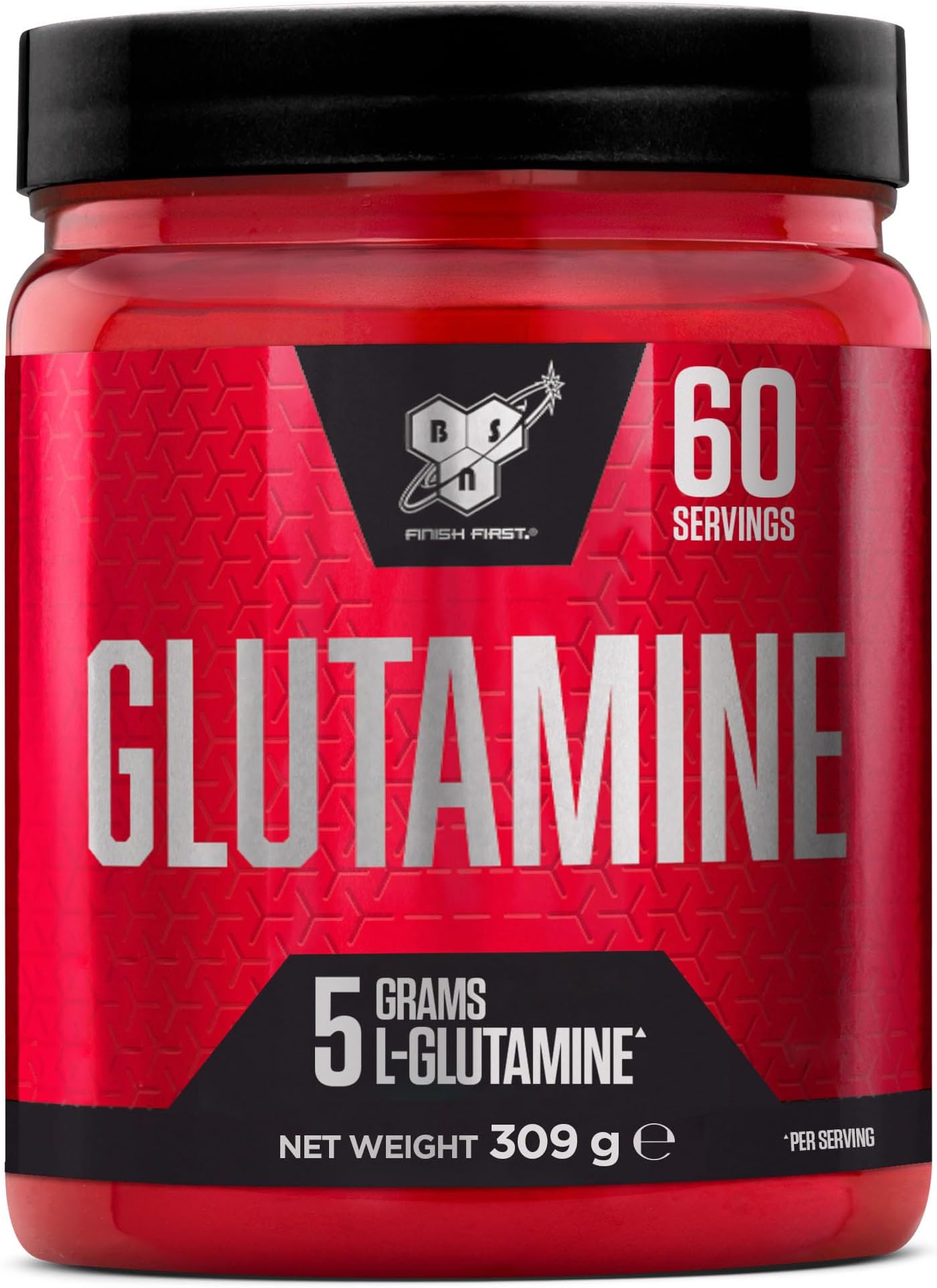 BSN DNA Glutamine Powder, L-Glutamine Amino Acid Powder, Food Supplement, Pre Workout and Post Workout Nutrition, Unflavoured, 60 Servings, 309 g