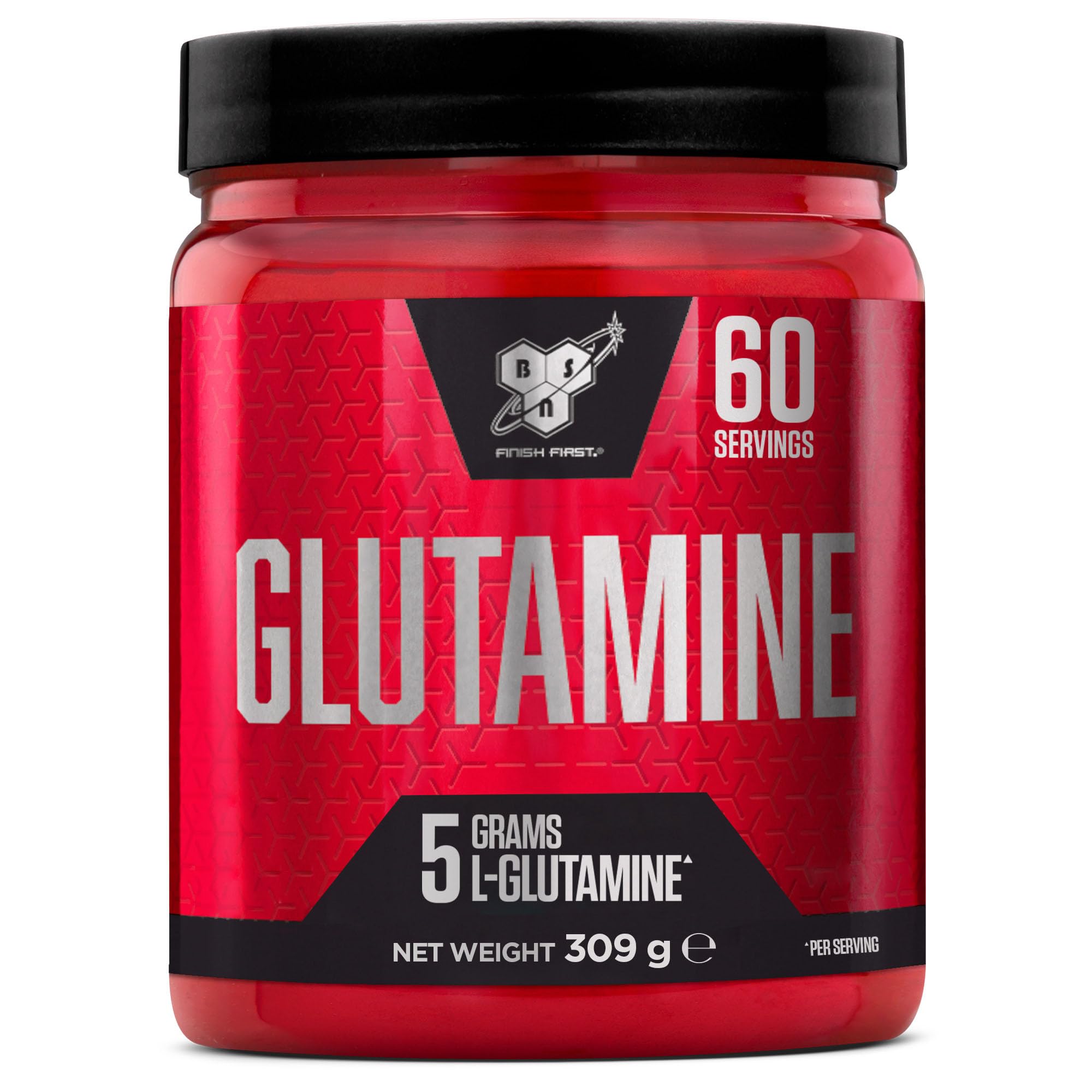 BSN DNA Glutamine Powder, L-Glutamine Amino Acid Powder, Food Supplement, Pre Workout and Post Workout Nutrition, Unflavoured, 60 Servings, 309 g