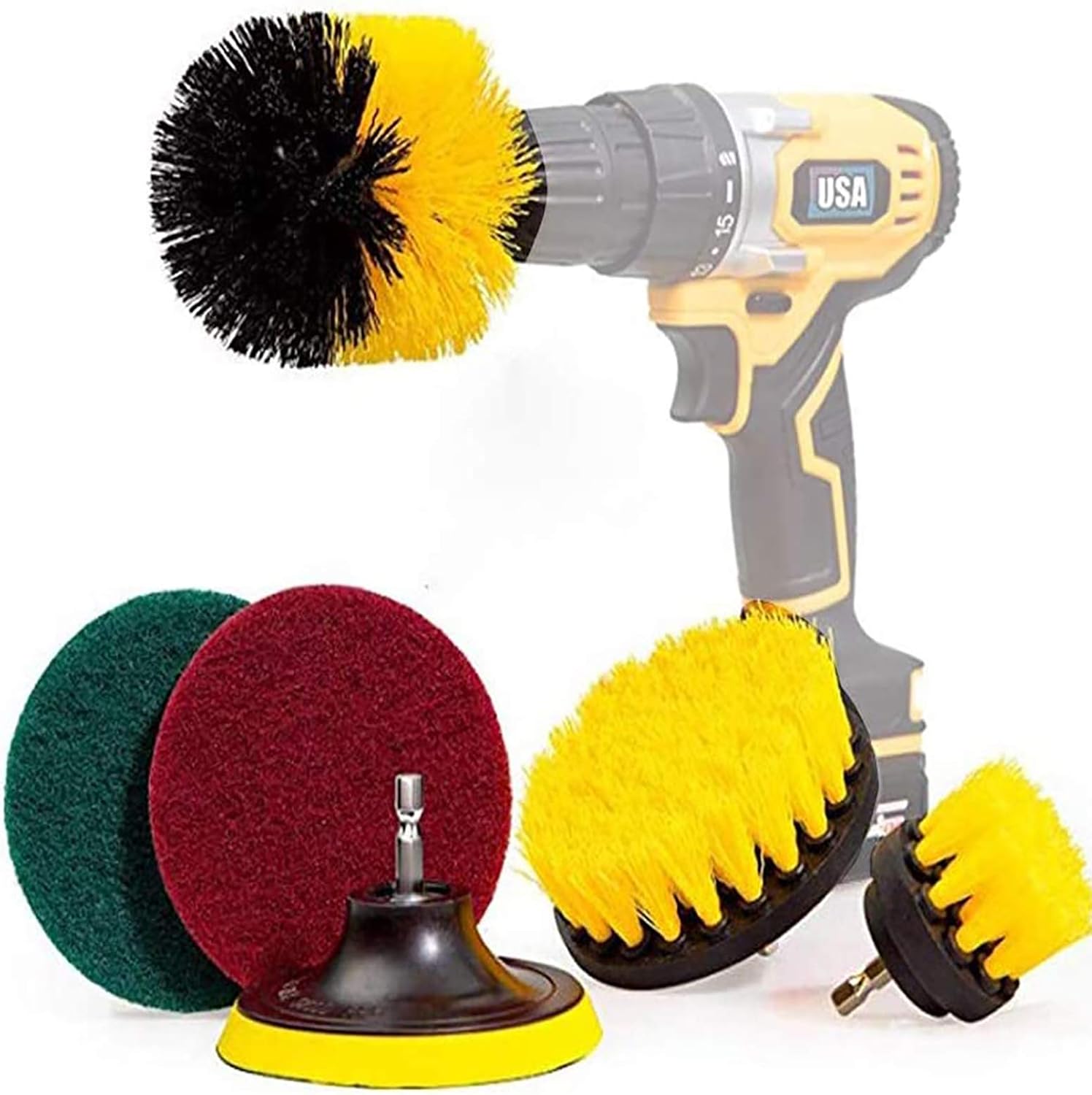 longyisound Set of 6 brush attachments, drill brushes, attachment