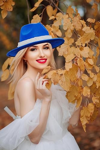 Miniatura 9 de Sombrero de fieltro Panamá clásico de ala ancha Fedoras