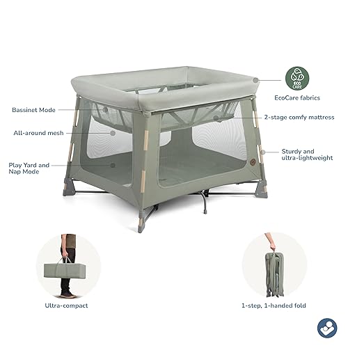 Miniatura 3 de Maxi-Cosi Swift Corral para bebés con alfombra, corralito para bebés, patio de juegos con moisés, corralito portátil para bebés y niños pequeños,