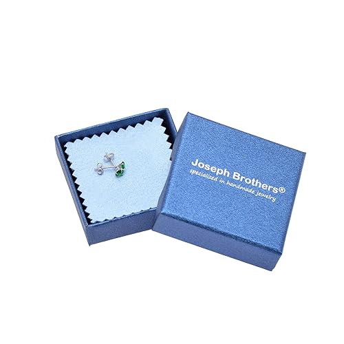 Miniatura 6 de 925 Sterling Silver Tiny Cubic Zirconia Earrings Studs 3MM, Emerald Green Color