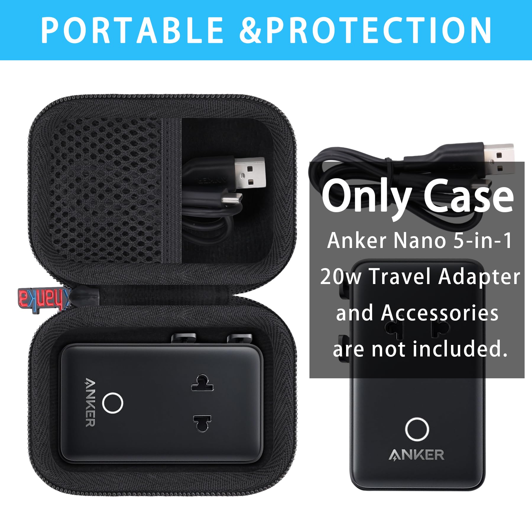 Amazon.com: khanka Hard Case for Anker Prime 26250mAh+Nano