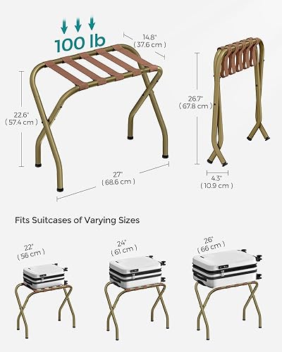 Vista 13 de SONGMICS Portaequipajes plegable de acero, paquete de 4, negro URLR64B-4