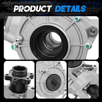 Complete Rear Differential 5UG-46101-10-00 For Yamaha Rhino 2006-2009 450 YXR450, 2004-2007 Rhino 660 YXR660, 2008-2013 Rhino 700, Replaces 1RB-46101-00-00, 5UG-46101-01-00