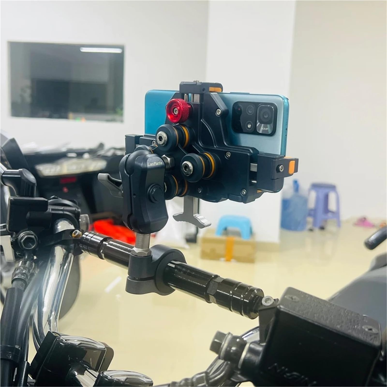 360° Rotabile Supporto Telefono Moto Adatto Per BMW Per F850GS F750GS F700GS F800GS R1200GS R1250GS R1300GS ADV Supporto Universale Per Telefono Per Moto E Scooter Supporto Per Cellulare