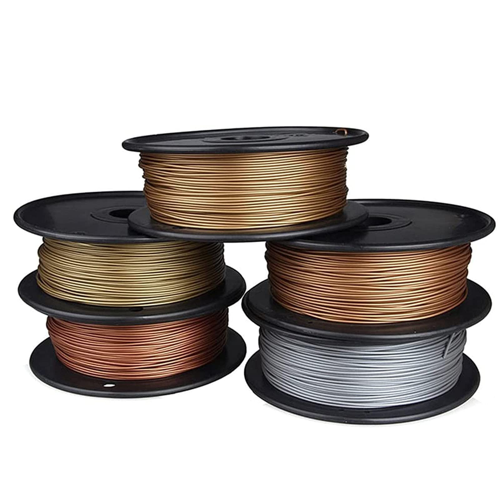 Materiały eksploatacyjne do drukarek 3D, Materiały eksploatacyjne do drukarek 3D PLA na bazie metalu 1,75 mm szpula 0,5 kg 40% metalu wielokolorowa(Aluminum)