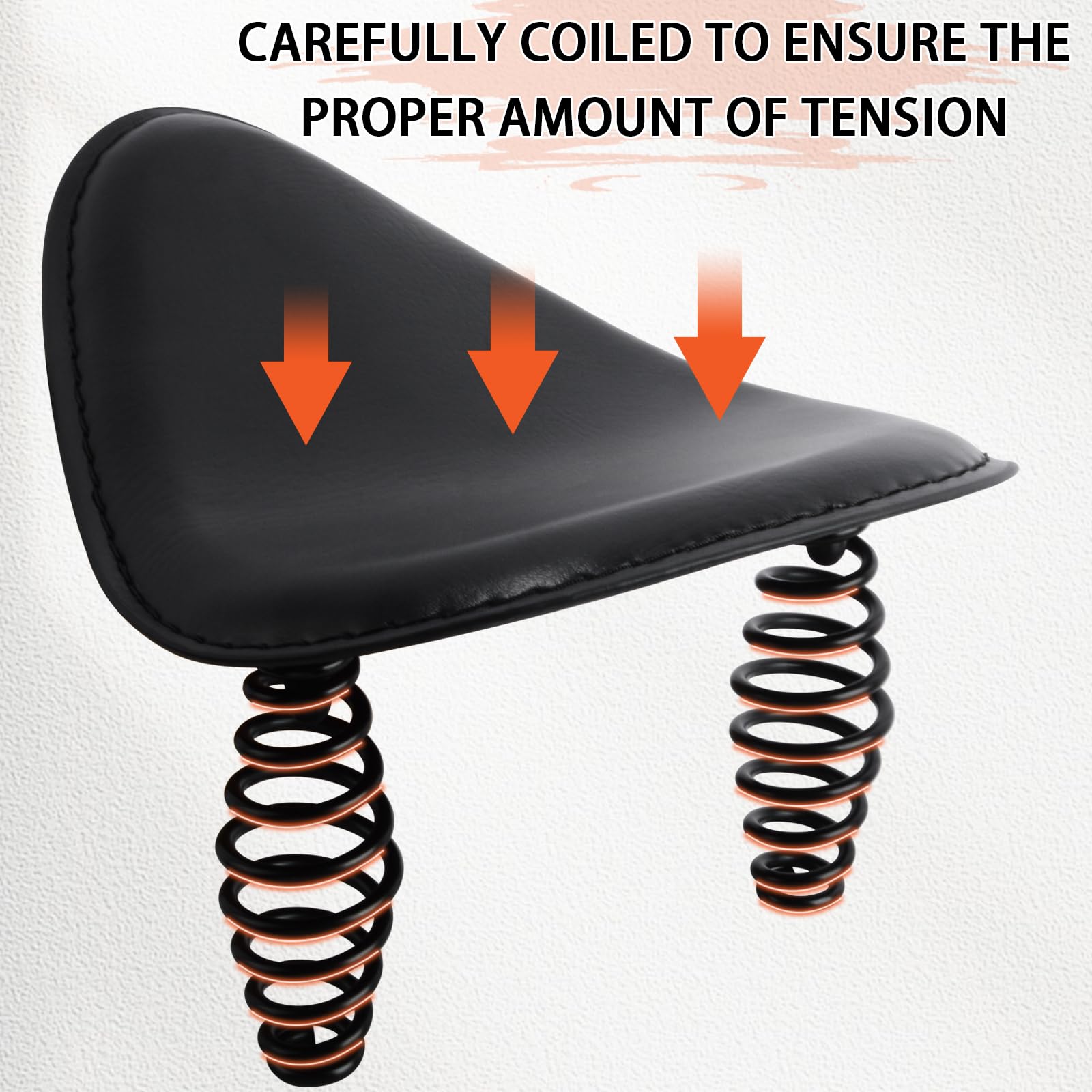 FOVPLUE Molle per sella da 12,7 cm per sedili soli, molla universale per sella moto Harley Sportster XL883 1200 Bobber Chopper applicazione personalizzata, per Honda, Yamaha, Kawasaki, Suzuki, nero