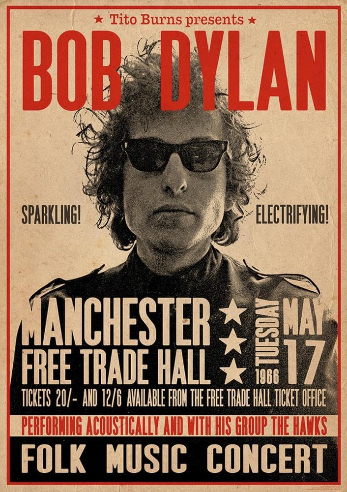 Amazon.com: AllPosters Wall Poster Bob Dylan Manchester Free Trade