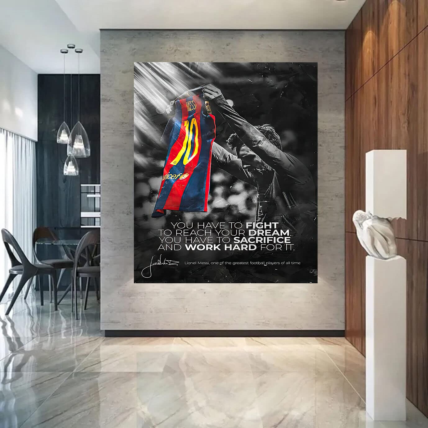 Magic Canvas Art Lionel Messi Fight Pop Art B8384 - Quadro su tela, 1 pezzo, 40 x 30 cm