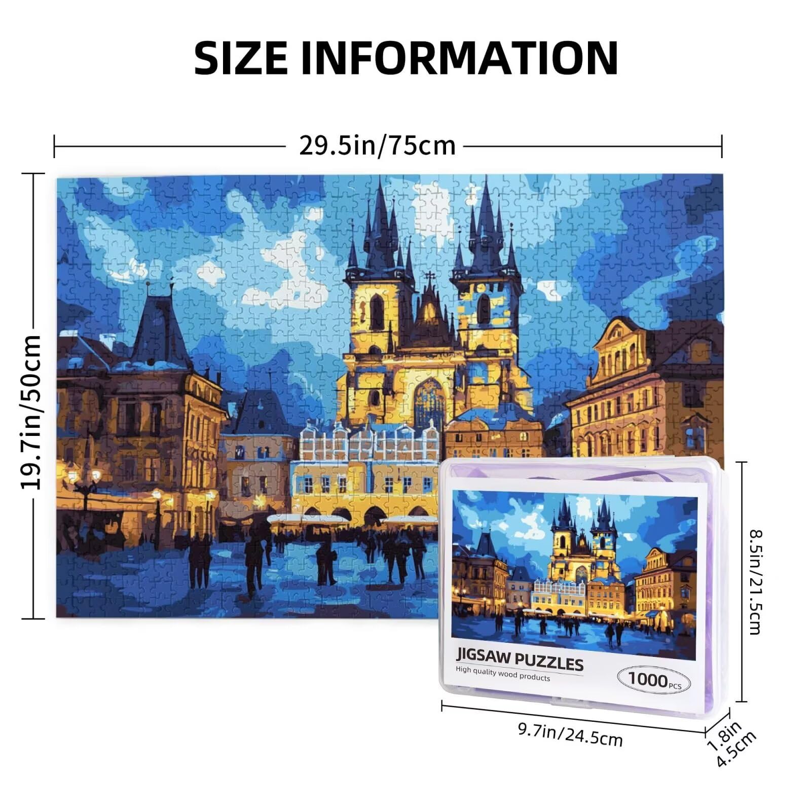 Puzzle Londyn, 6000 elementów, krajobraz, puzzle dla dorosłych, z pudełkiem na prezent, duże drewniane puzzle dla dorosłych, gra zręcznościowa dla całej rodziny, prezenty dla kobiet, 105 x 180 cm