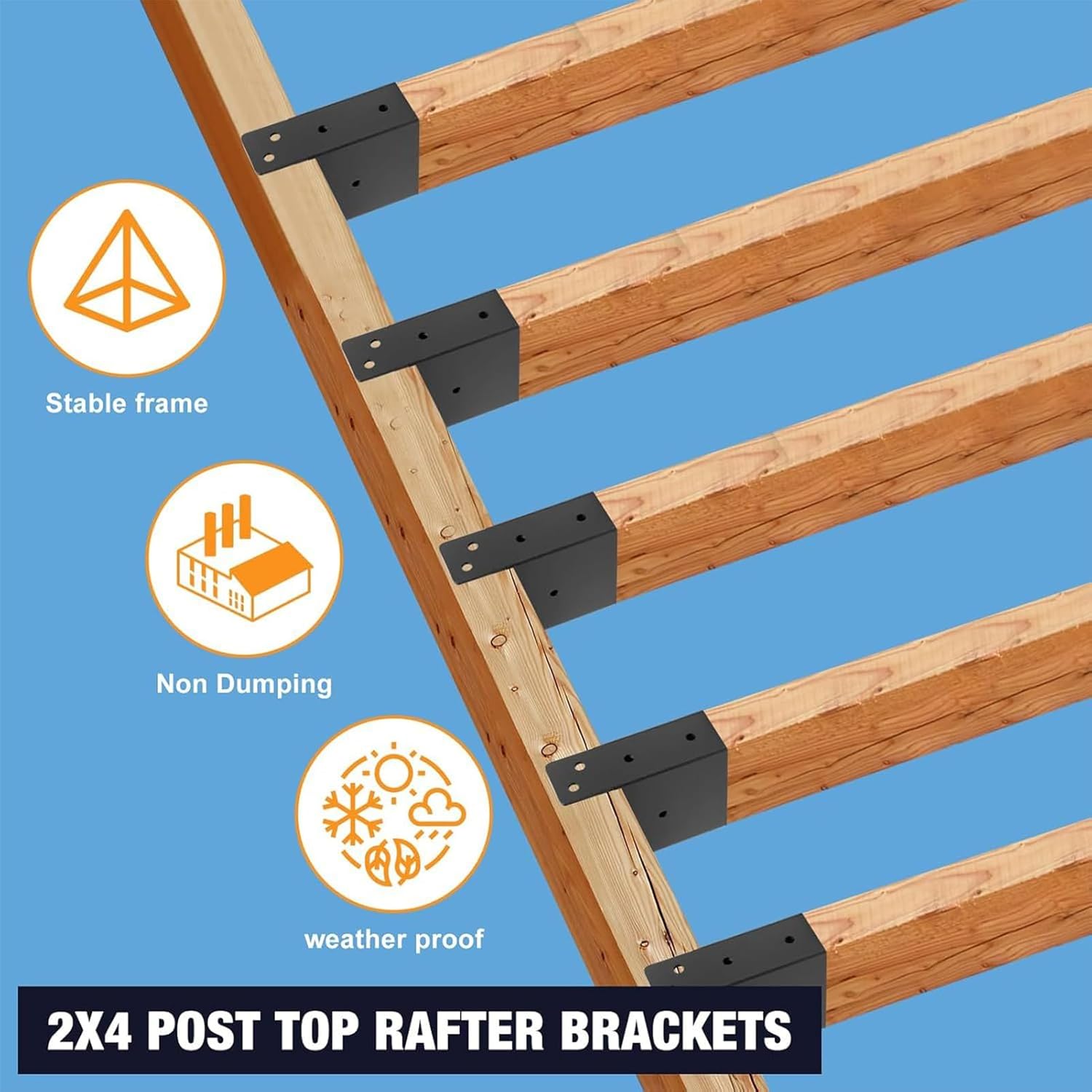 ガゼボブラケット - 高耐久ポストブラケット - ガーデン家具サポート構造 温室 サンルーム ビル 屋外 ポーチ テラス ホーム