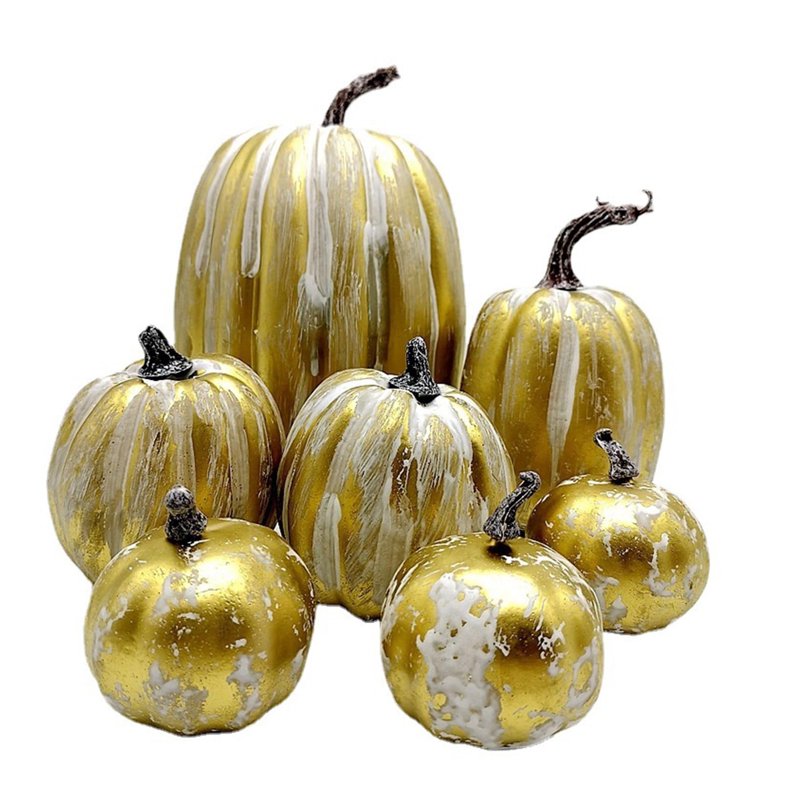 Kalttoy White Foam Pumpkins Set Perfect Autumn Decoration for Thanksgiving, Halloween, and Harvest Festivals Foam Pumpkins