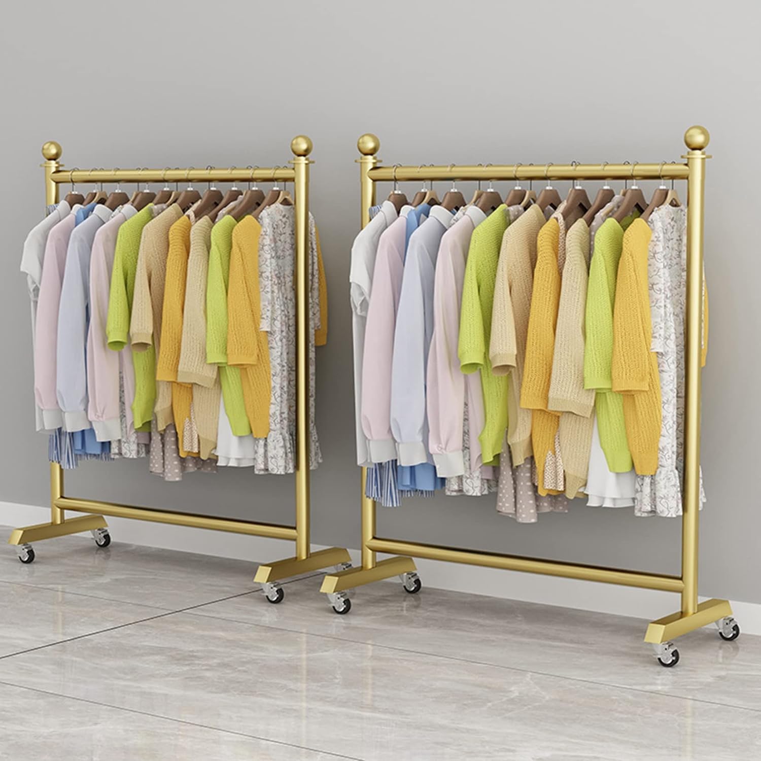 Rolling Clothes Rack per RetailGarment Display Stand Commerciale Floorfor Abbigliamento Regolabile Sto Scaffali forPerfect per Negozi di Abbigliamento.