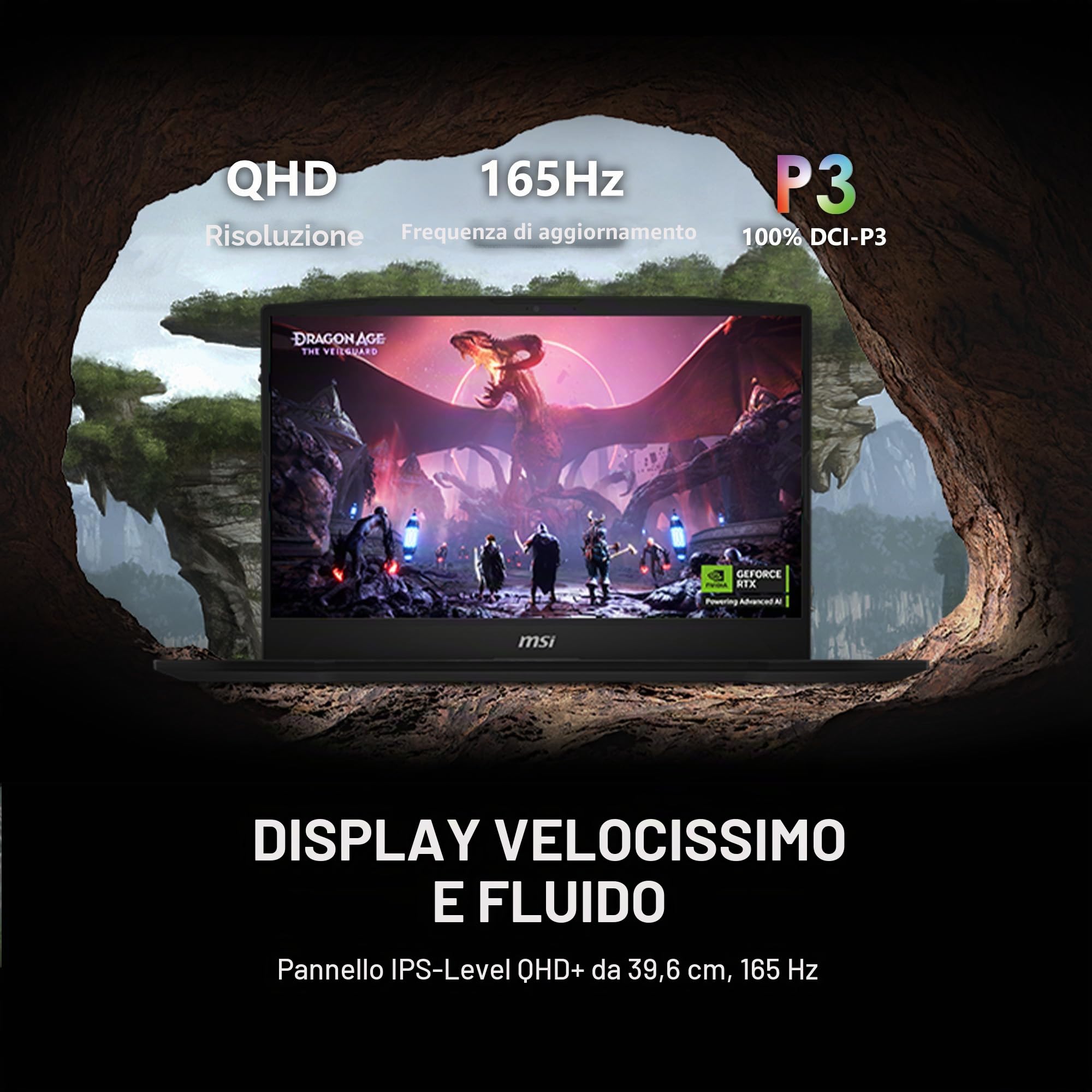 MSI Katana 15 HX Computer portatile da gioco QHD 15,6" 165Hz Intel Core i7-14650HX, NVIDIA Geforce RTX 5060, 16GB DDR5, 1TB NVMe SSD, tastiera RGB, WiFi 6E, Win 11 Home: nero B14WFK-810US