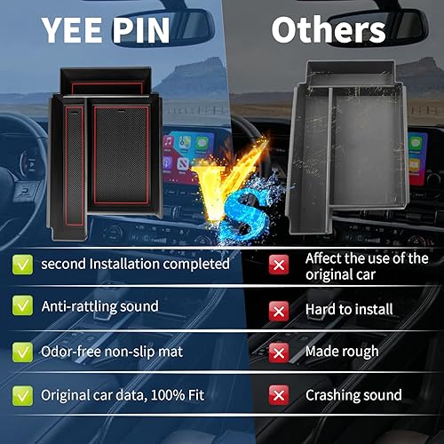 Miniatura 5 de YEE PIN Organizador de consola Pathfinder, bandeja Pathfinder 2023, bandeja de consola Pathfinder, 2023, organizador de consola central Pathfinder