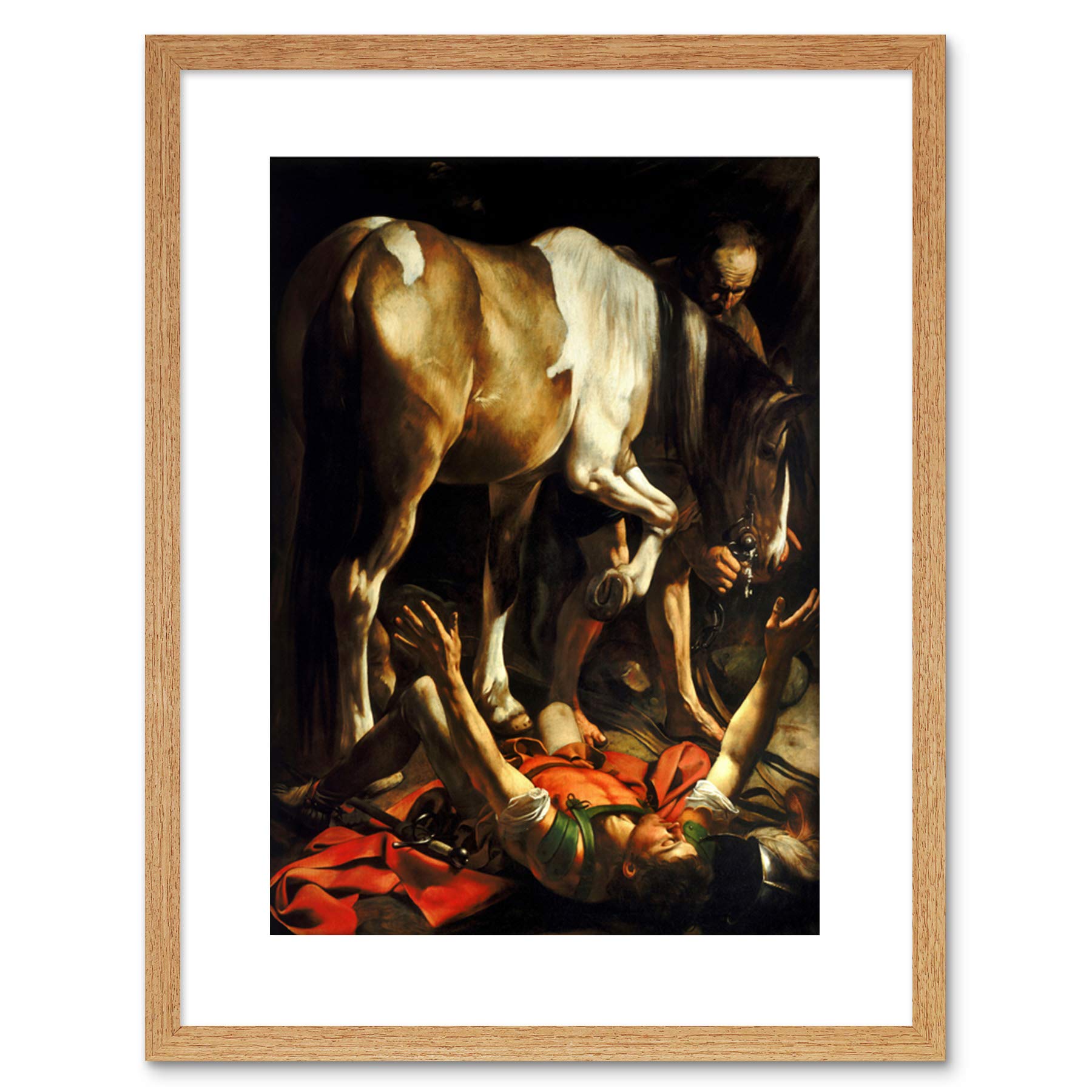 Wee Blue Coo PAINTING CONVERSION ON THE WAY TO DAMASCUS CARAVAGGIO FRAMED ART F97X11870