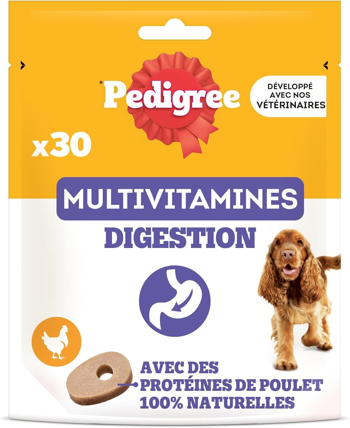 PEDIGREE Multivitamins Digestion Supplementary Food for Adult Dogs 6 x 180 g