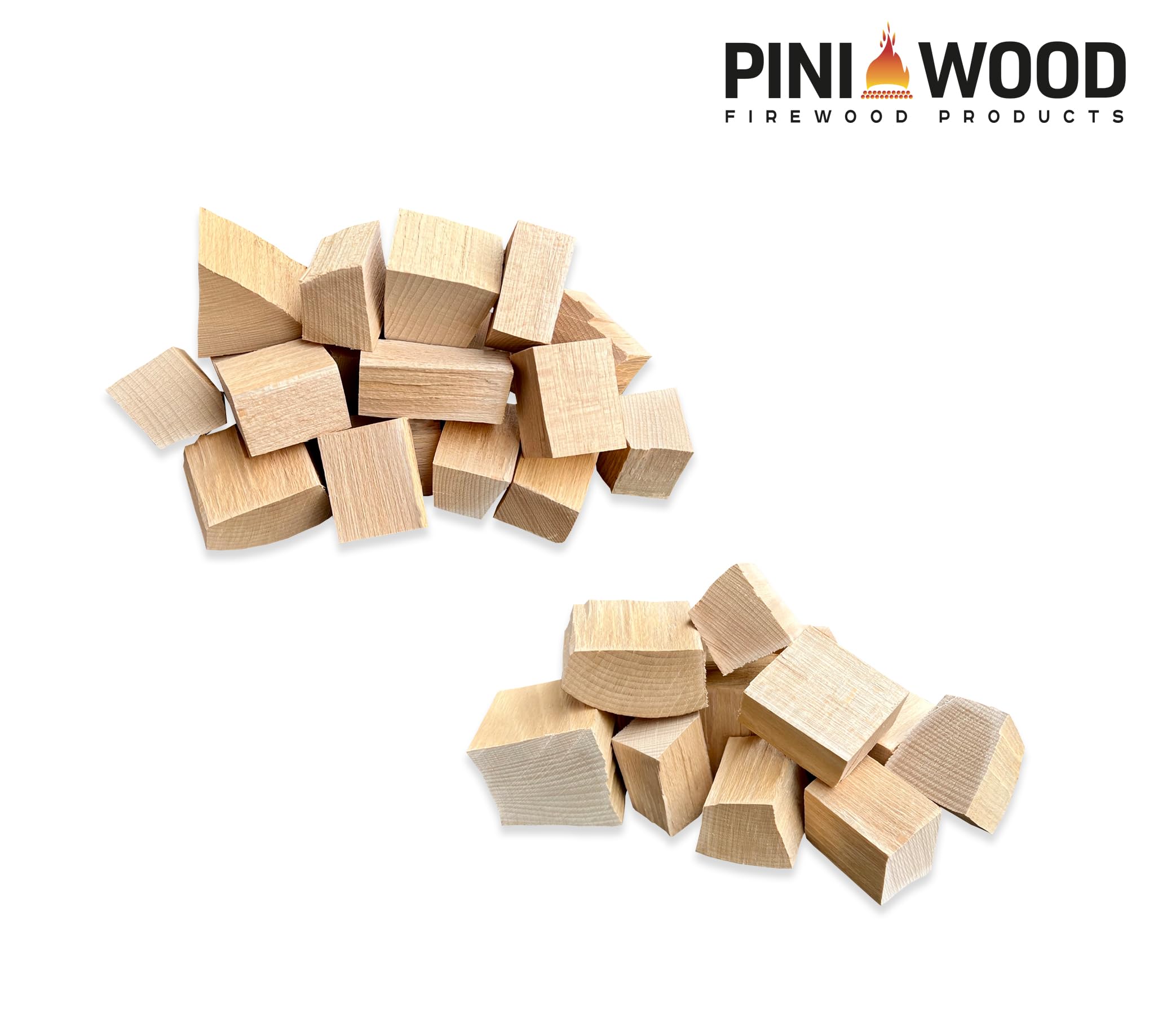 PINI, Bûches de bois de hêtre, sans écorce, 7 kg, bois de fumage pour barbecue, fumoir, four à pizza