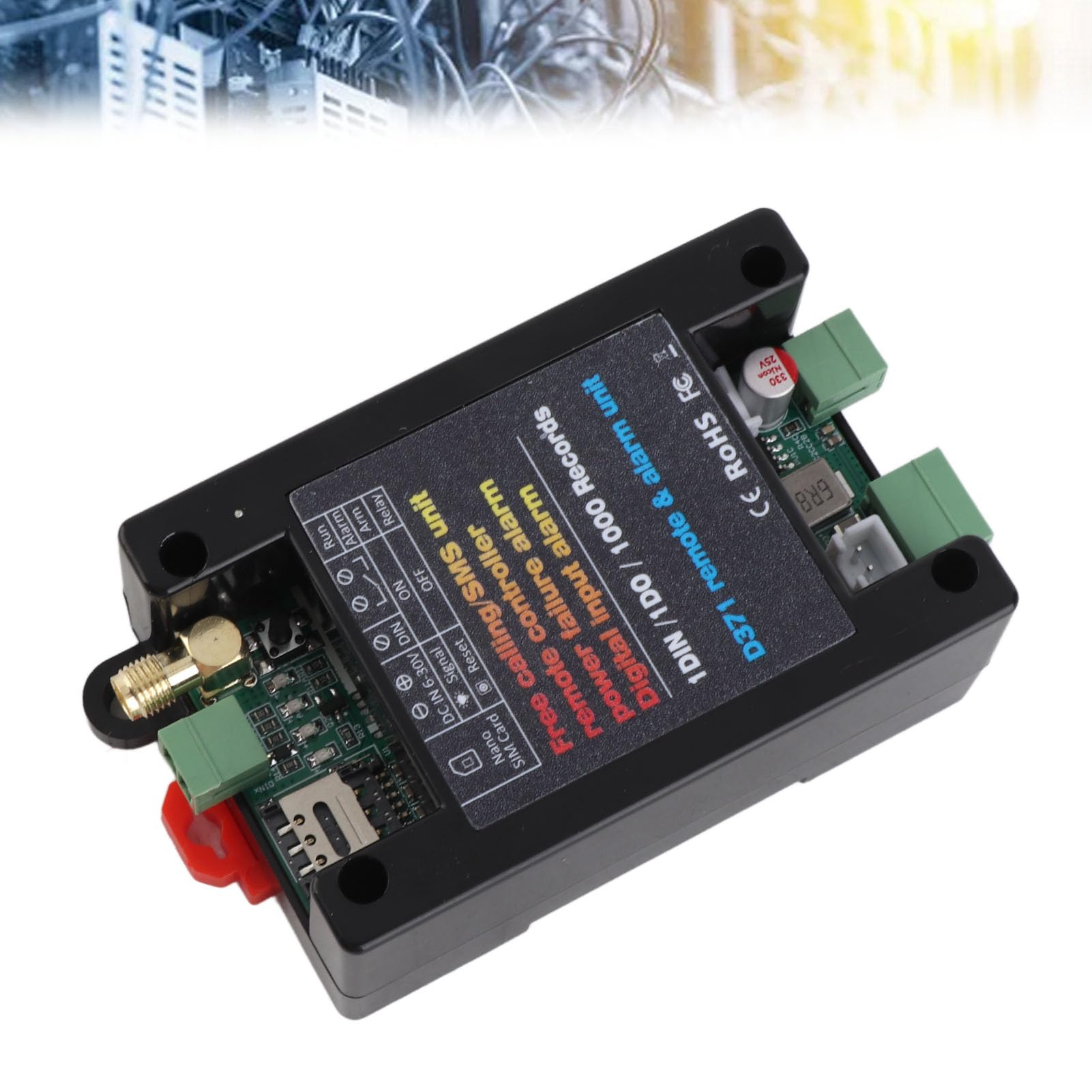 Relé de control remoto de control remoto 4G recordatorio de falla de energía amplia compatibilidad para el hogar automatización industrial vivienda ABS (Versión de la UE)
