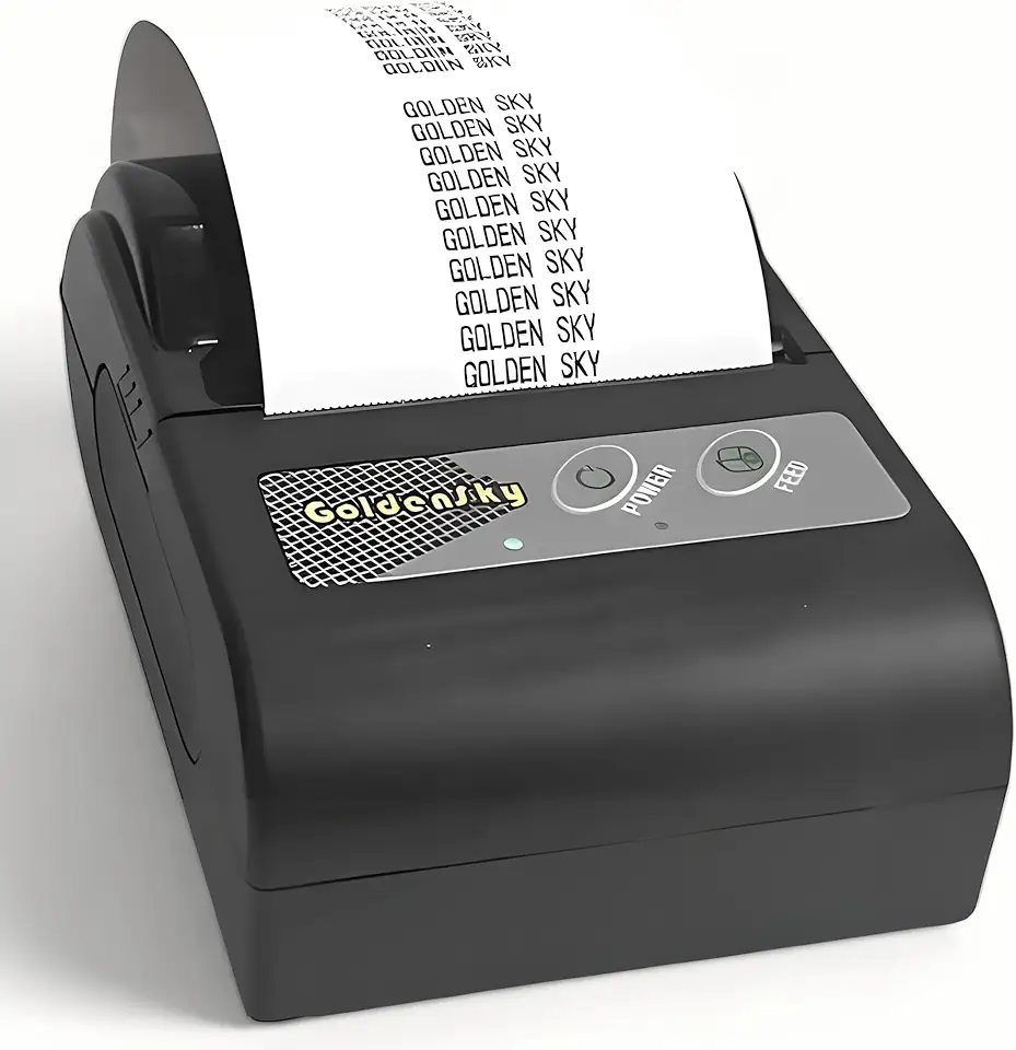 Mini Impressora Goldensky Térmica Portátil 58mm Bluetooth Sem Fio Compatível com Celular ou Computador (MTP 58)