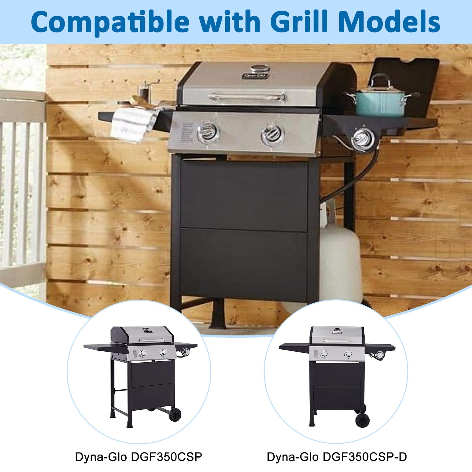 Grill Ersatzteile Für Dyna-Glo DGF350CSP – 2 Hitzeschilde Aus Porzellanstahl, 36x12,7 Cm