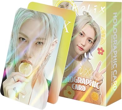 PYAJUU Stray Kids Photocards 124 PCS SKZ DO IT Album Photo Cards with 64 PCS Stickers KPOP Gift Lomo Merch for SKZ Boys and Girls Straykids Laser Greeting Cards 2026 FELIXYELLOW
