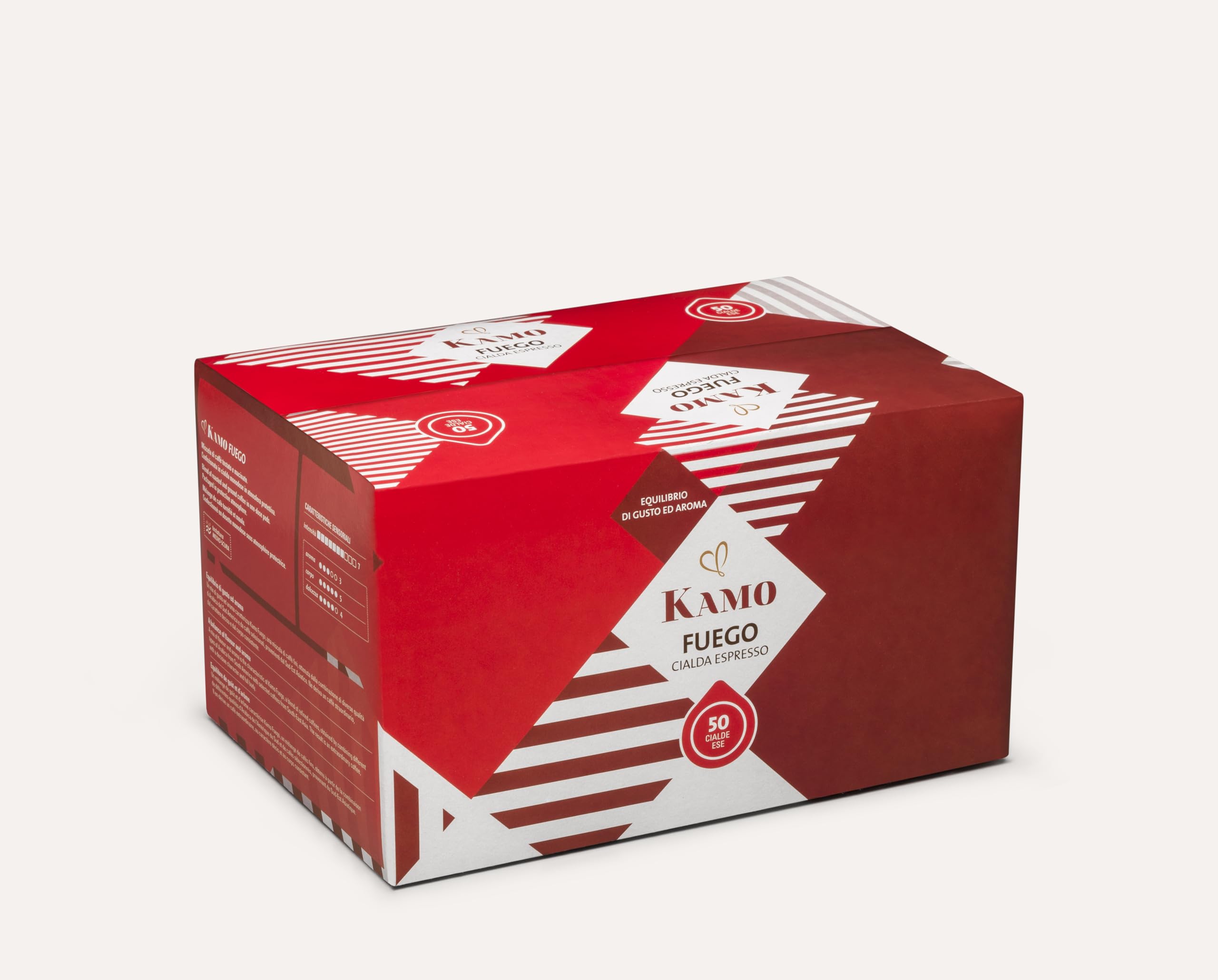 Kamo Cialde Caffè 400 pezzi Fuego Cremoso Miscela Originale cialde compatibili ESE44 da 7 gr