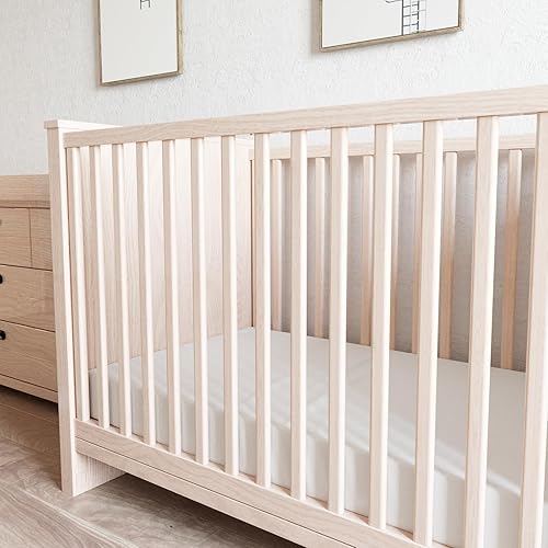 Miniatura 3 de Sábanas de muselina para cuna para niñas y niños, sábanas bajeras para cuna de bebé para colchón de cama de bebé de 28 x 52 pulgadas, viscosa hecha
