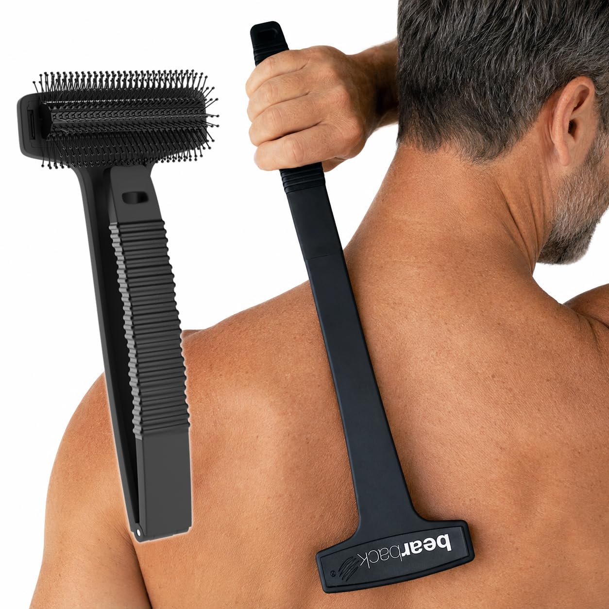 Bearback Rascador de espalda extensible para cuerpo, cabeza, pies y piernas, rascador plegable de alta calidad para hombres y mujeres, mango plegable largo, portátil para viajes, pequeñas empresas