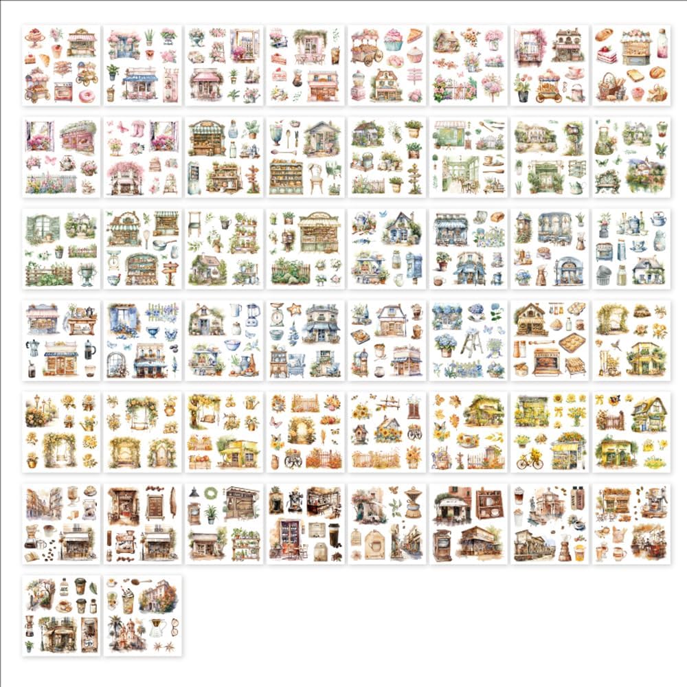 120pcs Vintage Border Scrapbook Stickers - Rounded Corner Embellishments For Junk Journals